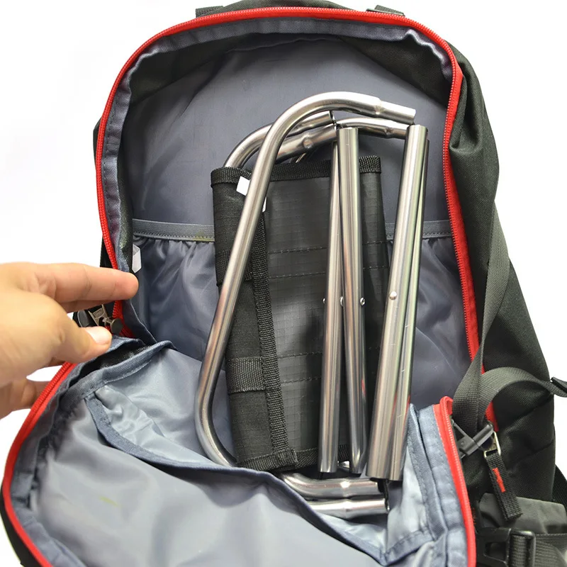 Silla plegable ultraligera de aluminio para camping y pesca - imagen 2
