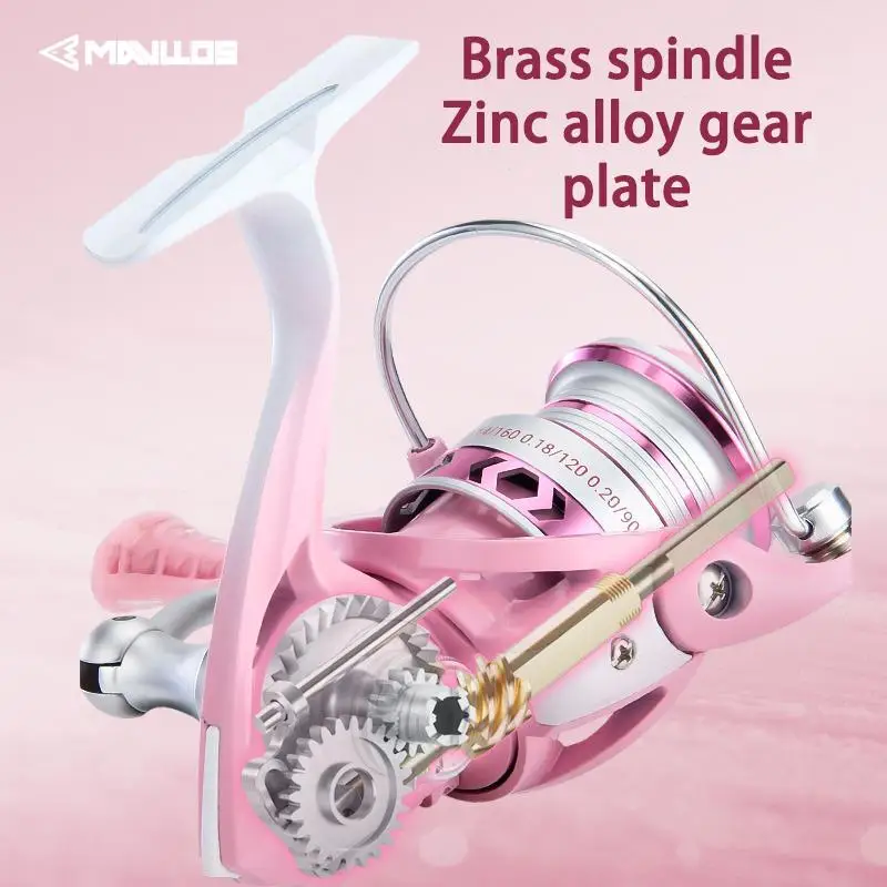 Carrete de pesca giratorio de carpa Mavllos LINGNA 8KG Drag Max Ratip 5,2: 1 carrete poco profundo de Metal ligero carrete giratorio de lubina de agua salada - imagen 5