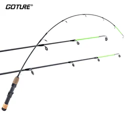 Goture Caña de pesca en hielo 32 pulgadas M/MH con 2 puntas