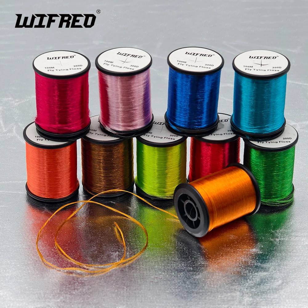 WIFREO 300D hilo para atar moscas resaltado pesca con mosca hilo plano trucha lubina salmón agua salada Streamer moscas Material de encuadernación - imagen 2