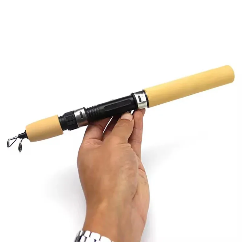 Mini caña de pescar en hielo de carbono, aparejos de camarones, 0,6 m, 0,8 m, 1m, equipo de pesca de invierno para pesca en hielo - imagen 4