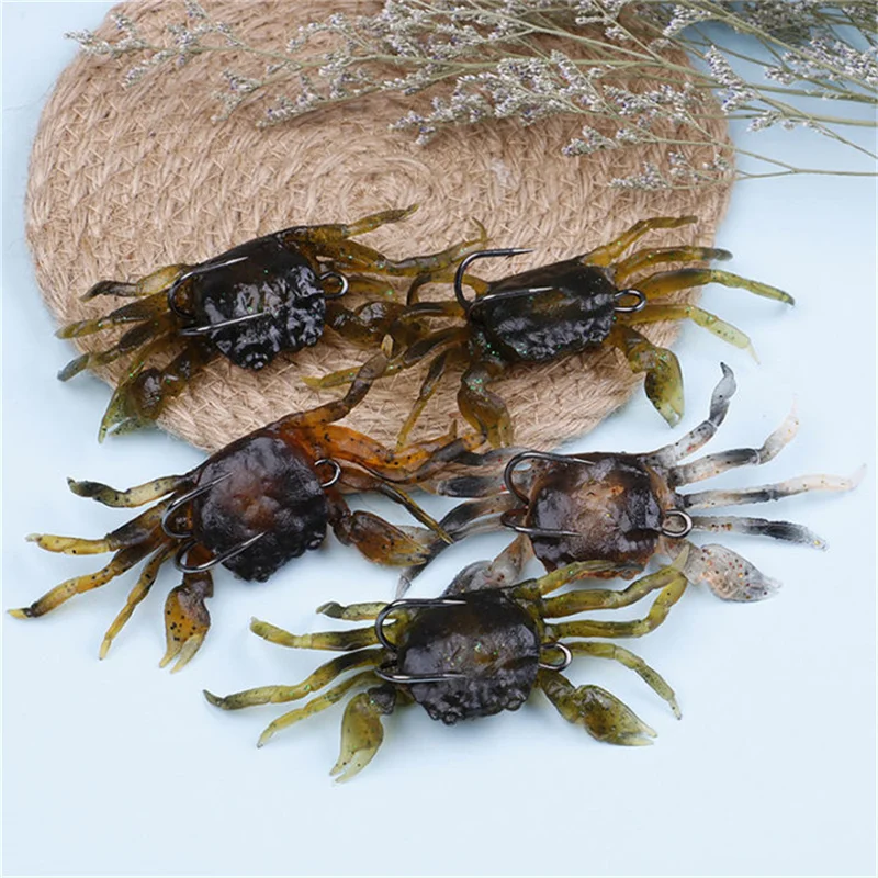 Señuelo de cangrejo 3D artificial con anzuelos afilados - imagen 4
