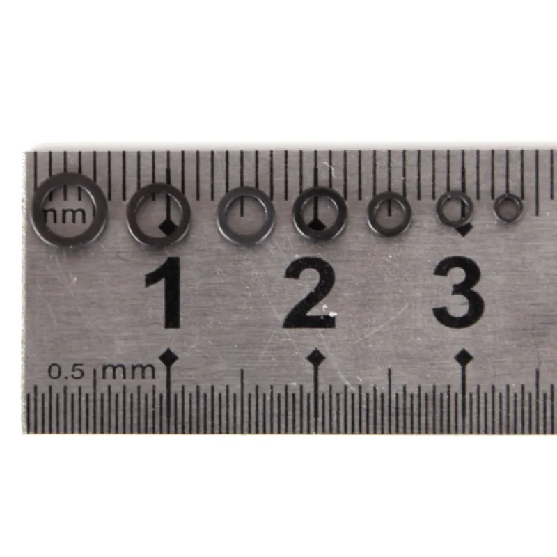 OUZEY 100 Uds pesca de carpa conector redondo anillo de aparejo de acero inoxidable cambio rápido negro mate O anillos accesorios de aparejos de pesca - imagen 3