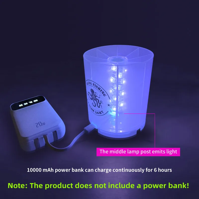 Nueva bolsa y cajas de pesca con luz de brillo UV, caja de luz de relleno, cajas organizadoras de cebo de calamar Egi, estuche de almacenamiento de plantilla de Metal, herramienta de señuelo duro - imagen 4