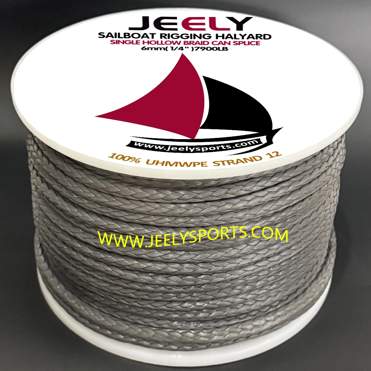 Jeely-cuerdas de remolque planeador, cuerda UHMWPE de 6mm, 1/4 '', 50m, 3260kg, cabrestante - imagen 2