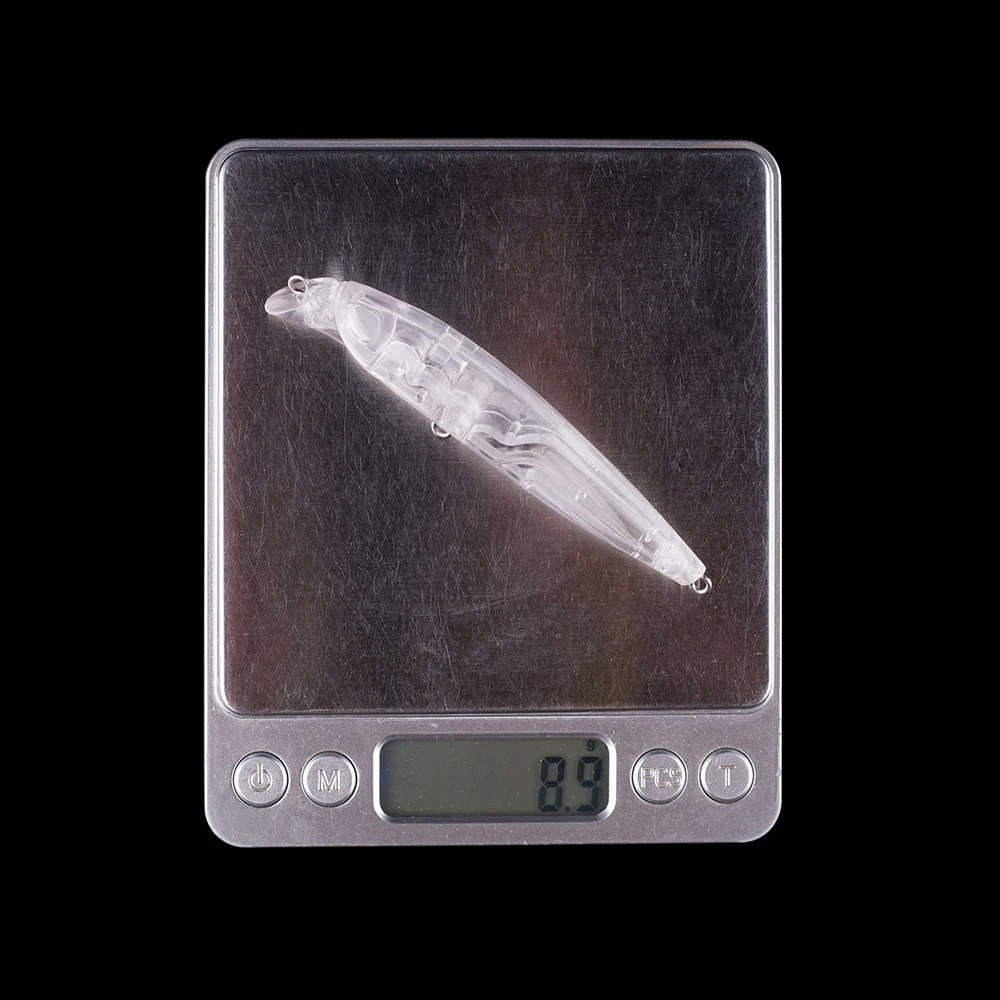 Hanlin-bolas de sonajero para buzo poco profundo, 10/20 piezas, 9,5 CM, 9G, cebo duro flotante sin pintar, Señuelos de Pesca artificiales en blanco - imagen 3