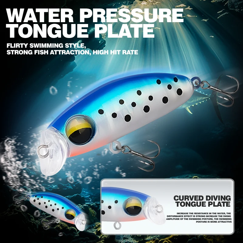 Señuelo de pesca TAIYU, 4cm, 2,5g, Micro pececillo, Wobbler, Mini Swimbait de hundimiento lento, cebo duro Artificial con 2 ganchos, cebo falso - imagen 4