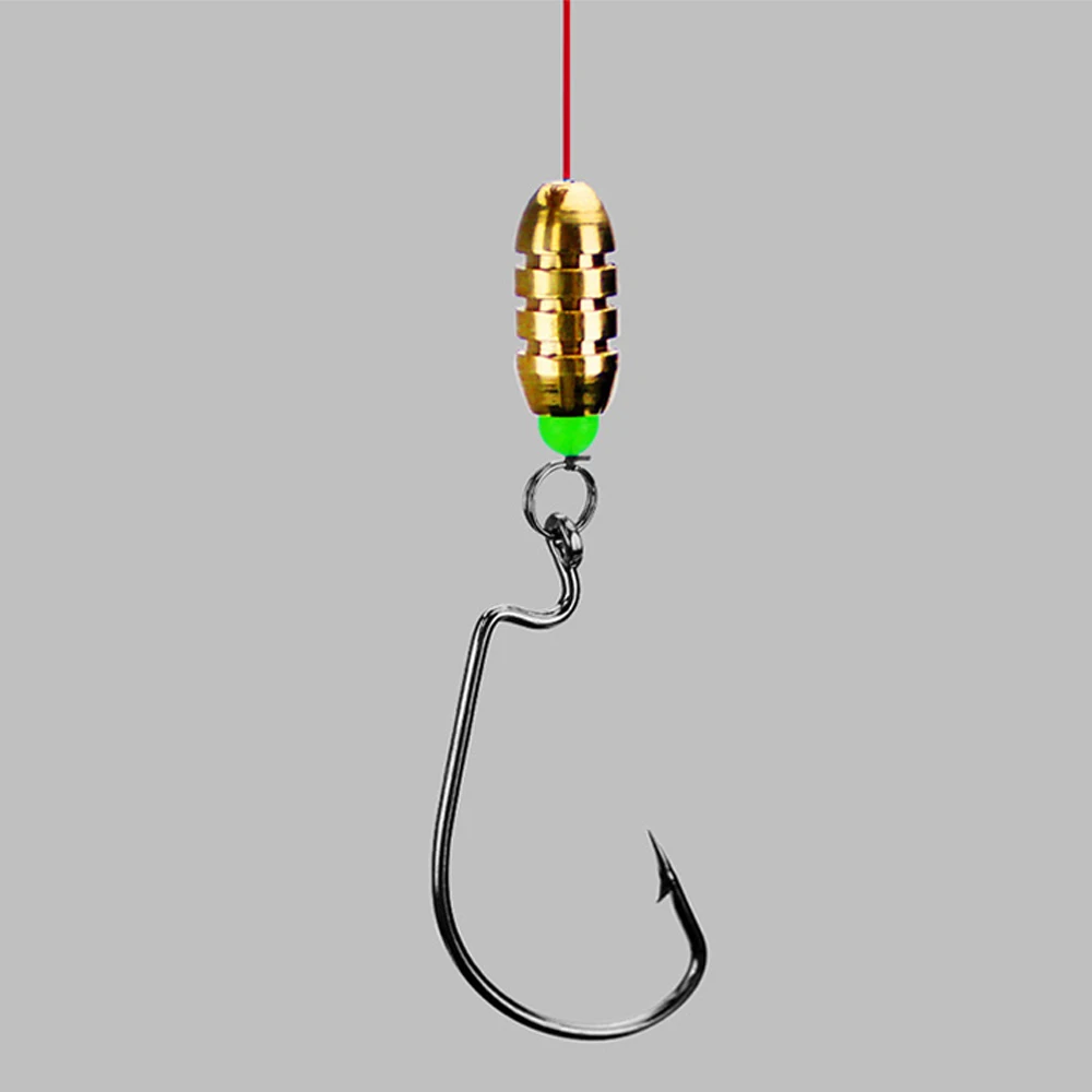 20 unids/lote de plomos de pesca de cobre dorado para señuelo suave, línea de cebo, plomos de peso adicional, accesorios para atar moscas, 1,8g, 3,5g, 7g, 10g - imagen 2