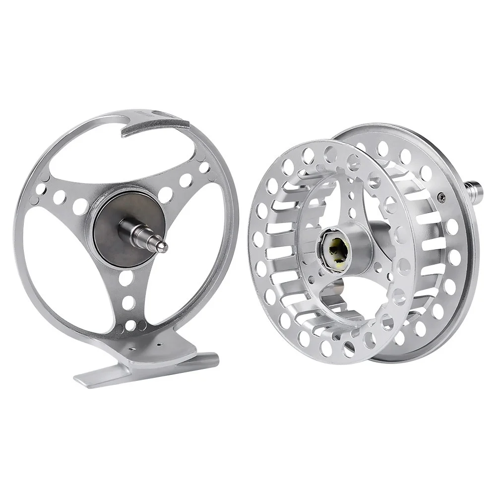 FLYSAND-carrete de pesca con mosca, rueda de aluminio fundido completamente de Metal CNC, carrete de pesca en hielo 5/6 7/8, accesorios de pesca - imagen 4