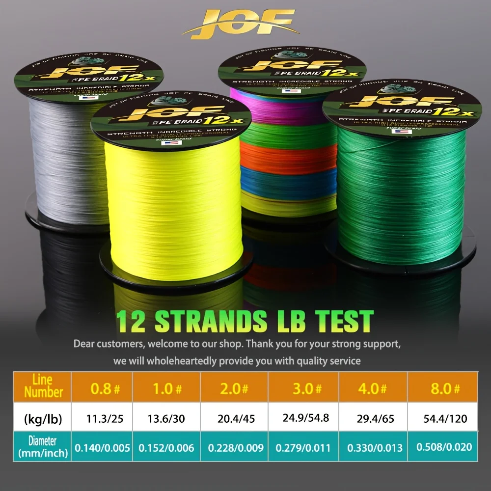 Línea de pesca JOF de 12 hebras, línea de pesca multifilamento japonesa de PE trenzado de 300M para pesca de carpa, accesorios para equipos de pesca - imagen 2