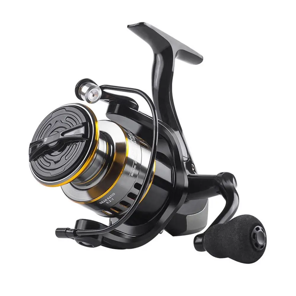 Carrete de pesca giratorio profesional, relación de engranaje 5,2: 1, carrete de pesca ultraligero, arrastre máximo de 22LB, accesorios de pesca ajustables - imagen 4
