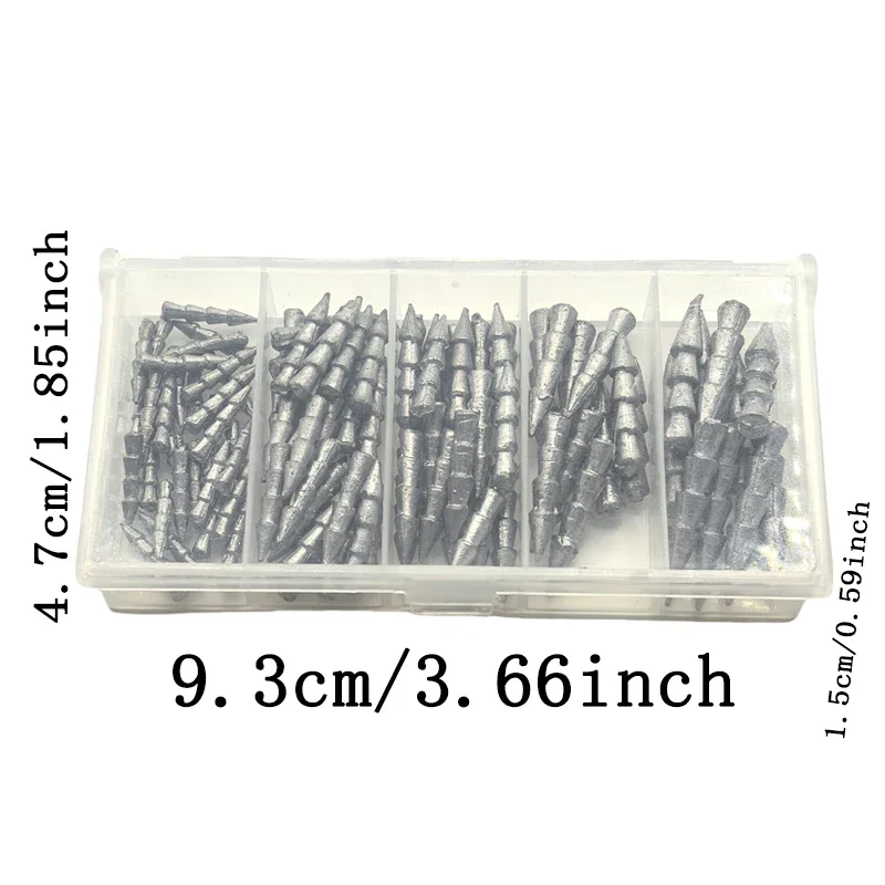 100 piezas de insertos de plomo de gusano blando, insertos ponderados de plomo de cebo blando - imagen 5