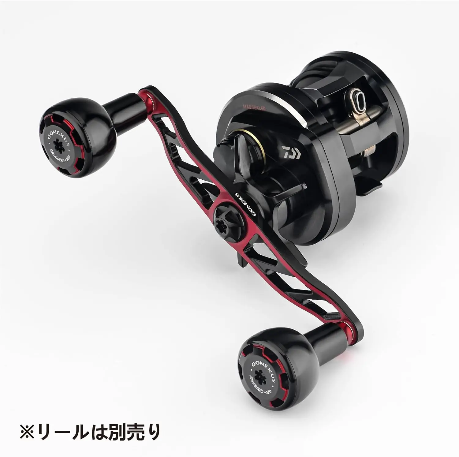 Gomexus doble mango para Daiwa Zillion Ryoga Saltiga IC Shimano Tranx Calcutta Curado Baitcasting carrete mango 120 mm BDH-AS30 - imagen 3