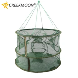 Red de camarones de doble capa con 15 agujeros, trampa automática para pesca con mosca, jaula Schepnet, cebos para cangrejos y pececillos, receptor de malla fundida, herramientas de redes para peces T4