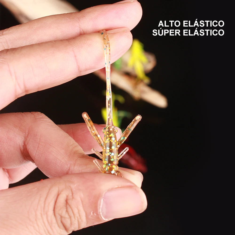 FISH KING-señuelo de pesca de 30 piezas, cebo Artificial superelástico para pesca de carpa, agua dulce y salada, 2,5G 8cm - imagen 5