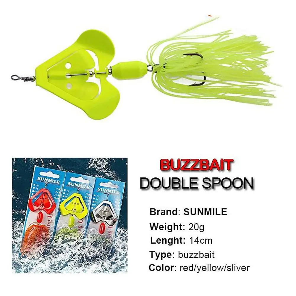Cebos de Buzzbait de 20g, Señuelos de Pesca artificiales para lubina, Lucio, trucha, salmón - imagen 5