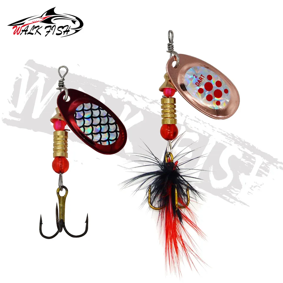 WALK FISH-señuelo de pesca giratorio de 1 piezas, cebo de Metal, Wobblers, CrankBaits, Jig Shine, Metal, lentejuelas, trucha, jigging - imagen 4