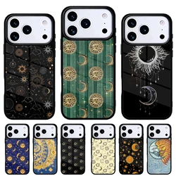 Funda vintage para iPhone 17 Air con diseño Luna Sol y Estrellas