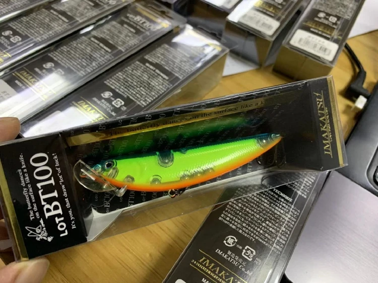 Señuelo Imakatsu Original japonés, línea de superficie de agua, lápiz, cebo falso, onda de ruido, gateo, fundición larga, lote de perro Z BT100 - imagen 5