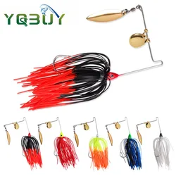 Señuelo de pesca 8,2g/10g Spinnerbait Bass Buzzbait Multicolor Bass trucha salmón Metal Spinner cebos plantillas de natación