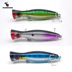 Señuelo de pesca Popper de 12cm y 43g, cebo duro poper de agua superior, carretilha para pesca en el mar, colores rosa, azul, verde, naranja, biat artificial