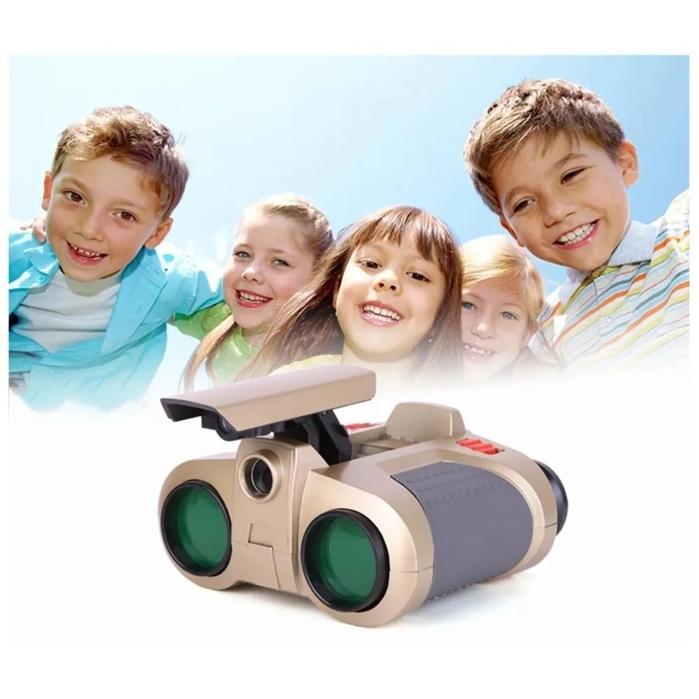Telescopio Binocular portátil ABS con aumento de "4x30", binoculares de visión nocturna, diseño emergente con correa para el cuello, telescopio plegable - imagen 4