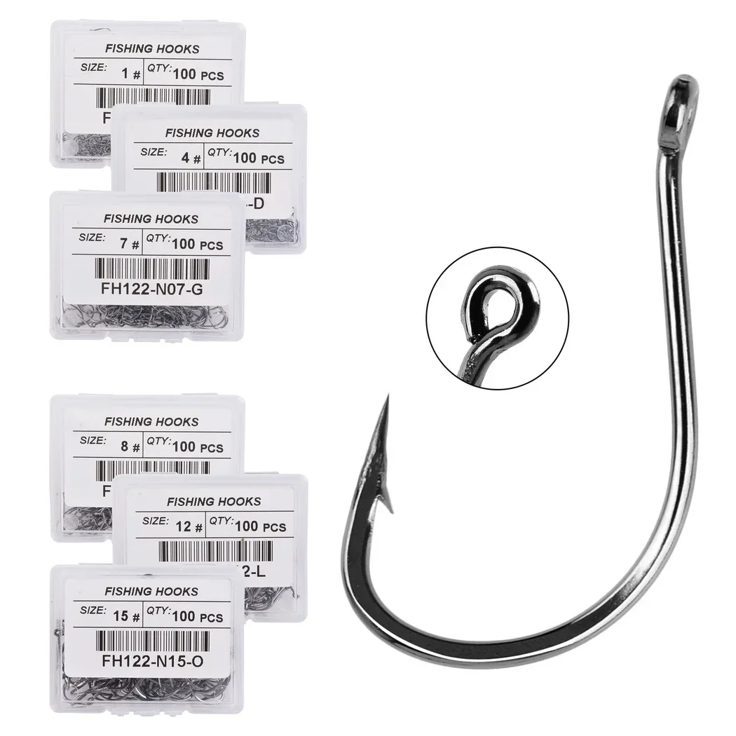 Izu anzuelo de acero al carbono con púas para pesca mosca