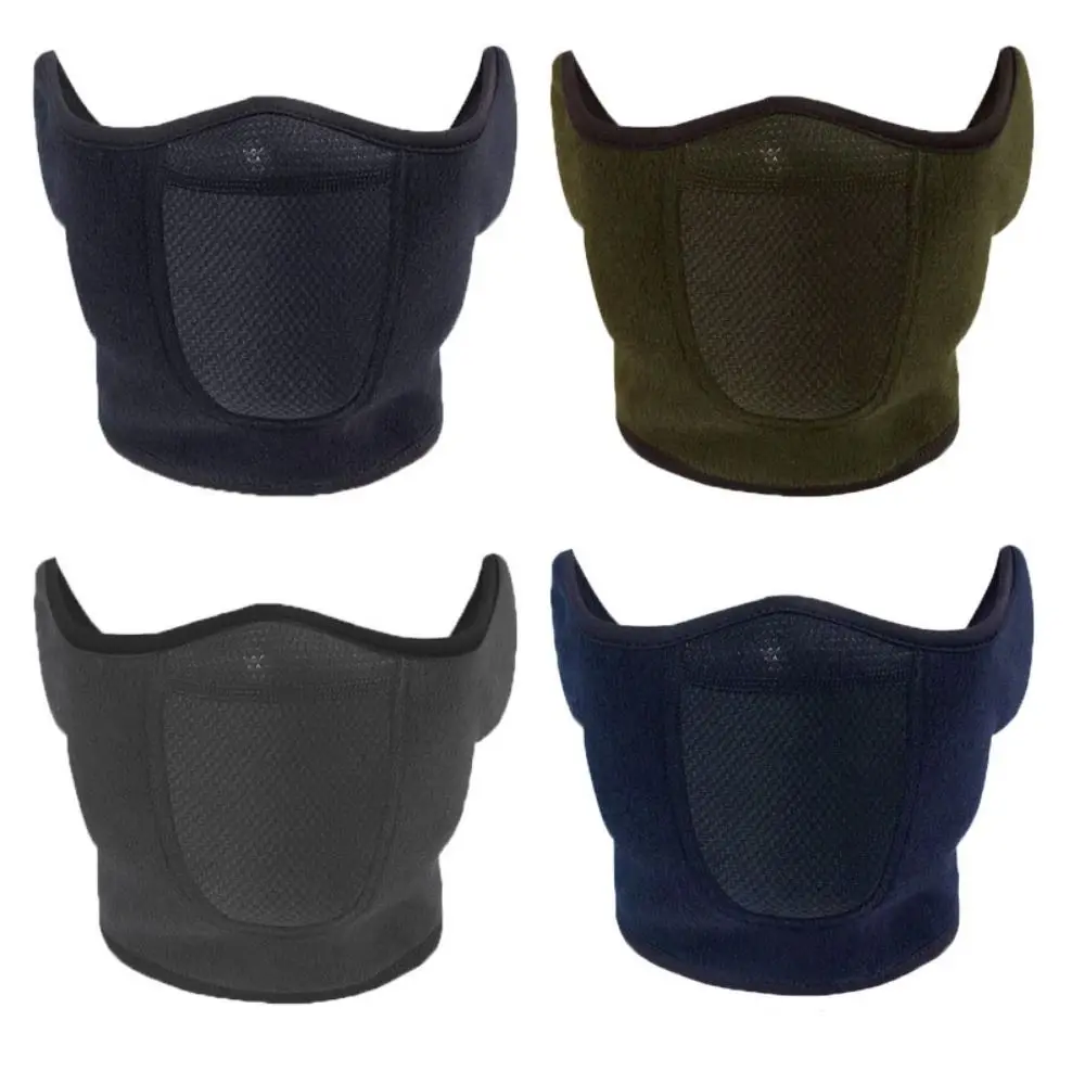 Máscaras faciales para correr para hombres y mujeres, máscara deportiva de forro polar, calentador de cuello de malla, cubierta de cuello cálida, bufanda de cubierta de oreja, invierno, nuevo
