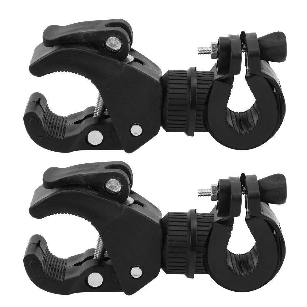 Soporte luz 360º para bici de montaña con abrazadera negra - imagen 5