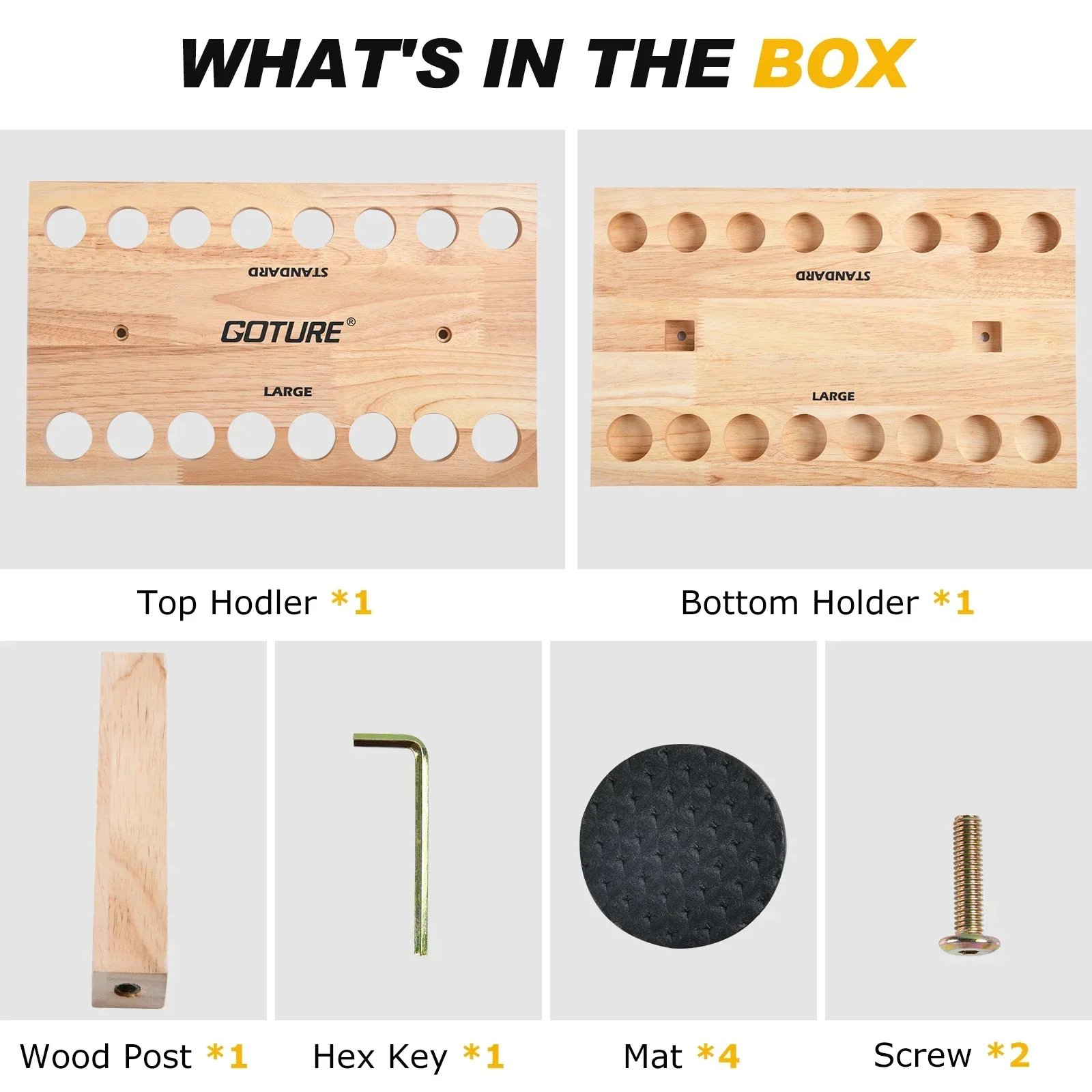 Goture-soportes para caña de pescar de 16 cañas, soporte cuadrado para caña, montaje en pared Modular para garaje, soporte de exhibición para caña de pescar, marco fijo - imagen 5