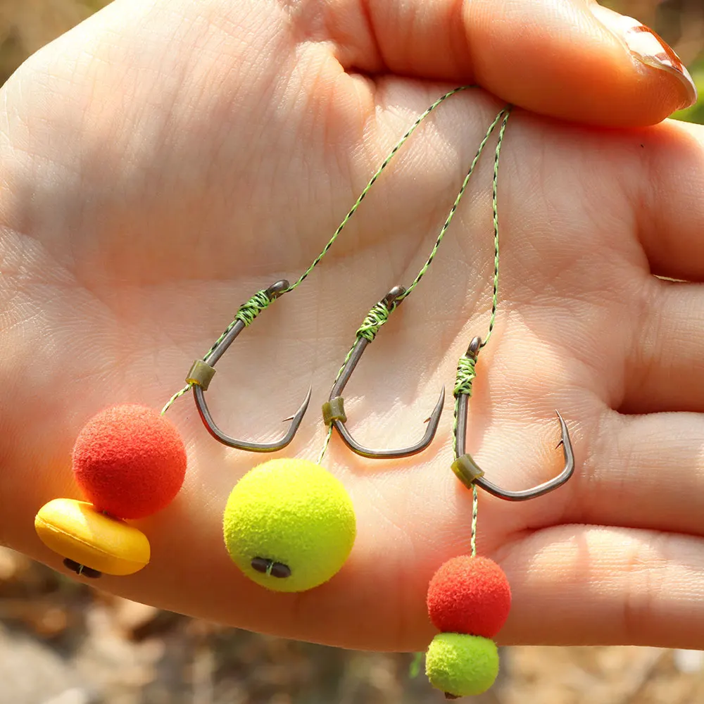 20 piezas anzuelos de pesca de carpa con Micro púas, gancho de garra con revestimiento de PTFE de acero rico en carbono para alimentador de métodos, accesorios para peces, aparejos - imagen 5