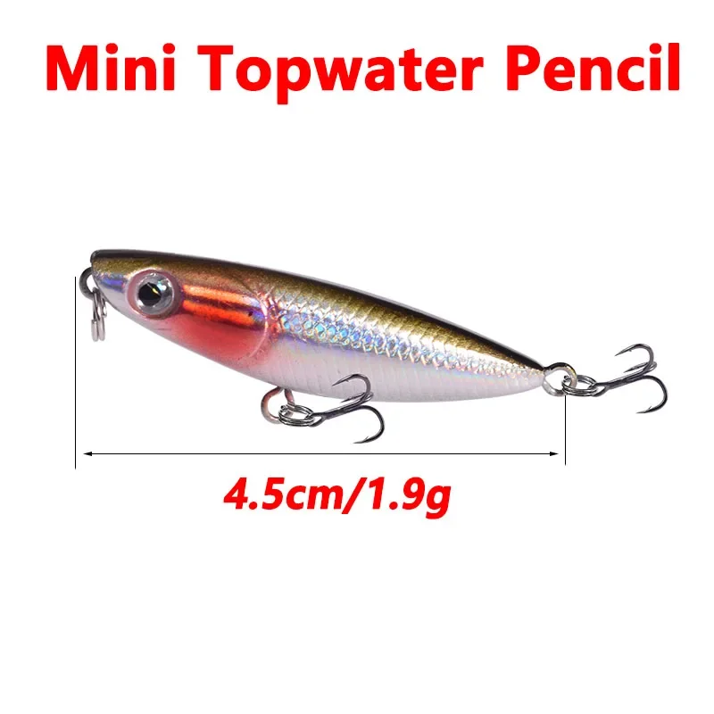 1 unidad Señuelos flotantes en miniatura, 4,5 cm, 1,9 g, Wobblers para pesca en aguas superficiales, Señuelos artificiales para lubinas, carpas, Crankbaits, Tackle - imagen 3