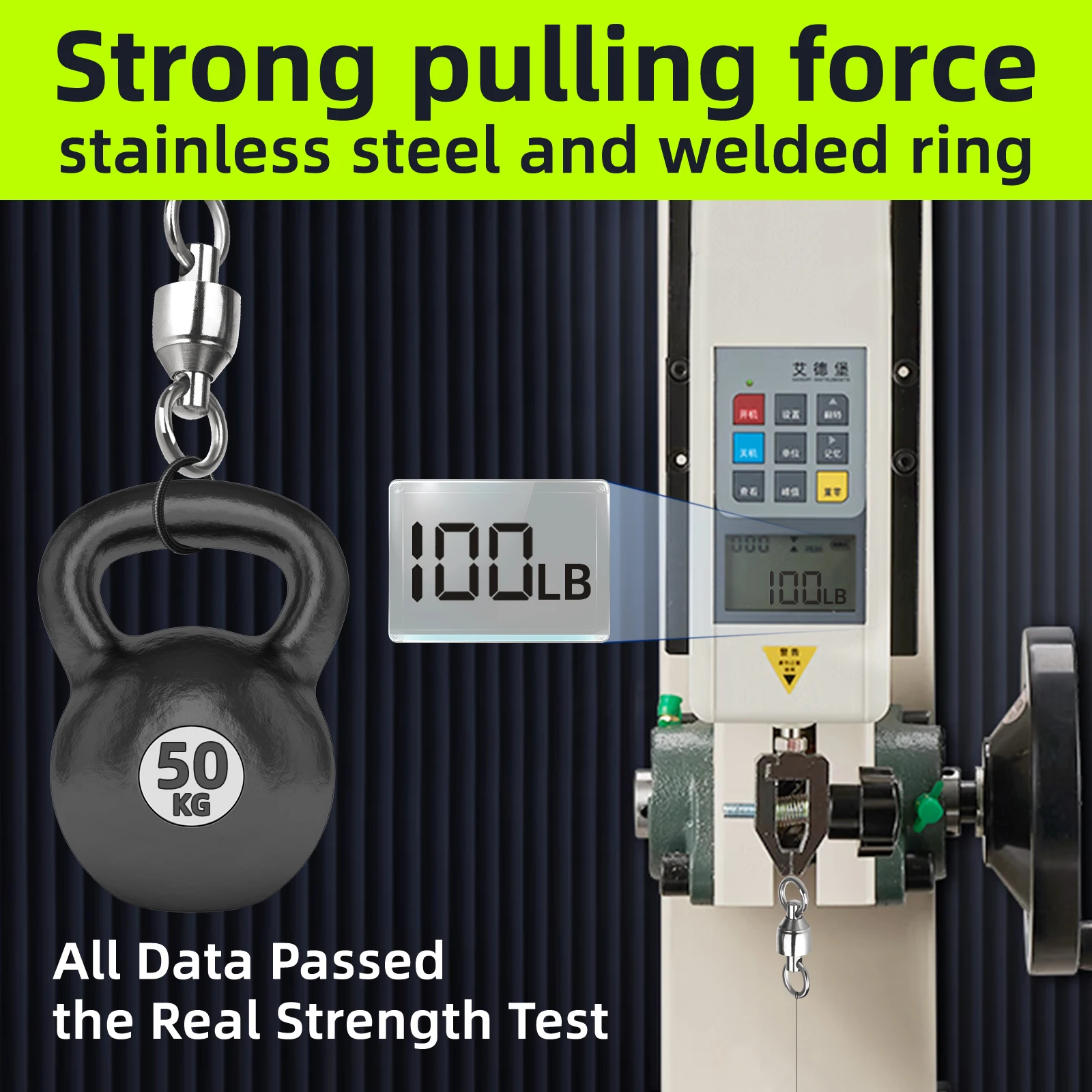 9KM rodamiento de bolas giratorio anillo sólido pesca giratorios conector de agua salada acero inoxidable al por mayor - imagen 5