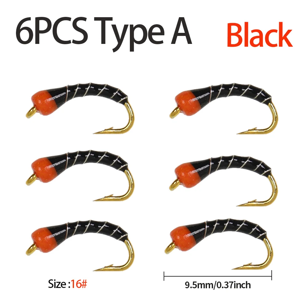 6PCS Type A  Black