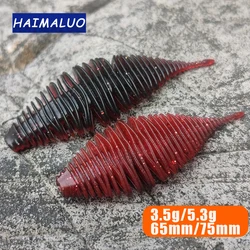 HAIMALUO BELLOWS GILL señuelo suave gusano pesca lubina señuelo cebos de silicona goma suave para pesca Swimbait Artificial Leurre Souple