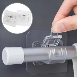 Ganchos adhesivos para cortinas sin taladrar – Soporte para barra de cortina