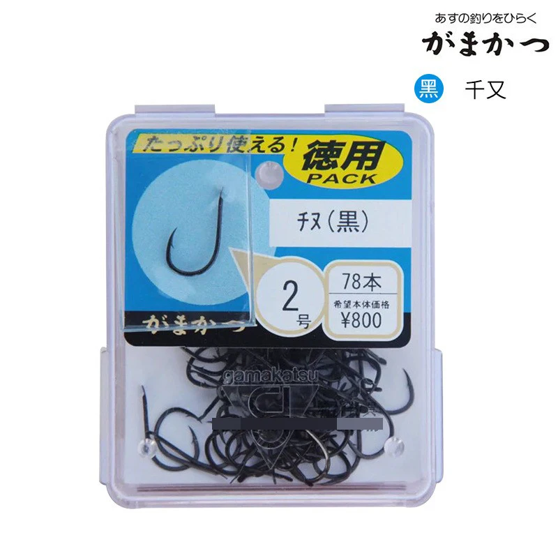 Ganchos Gamakatsu originales de Japón para pesca con púas, gancho para carpa, Offset, mango plano grueso, acero de alto carbono, pesca resistente al mar - imagen 4