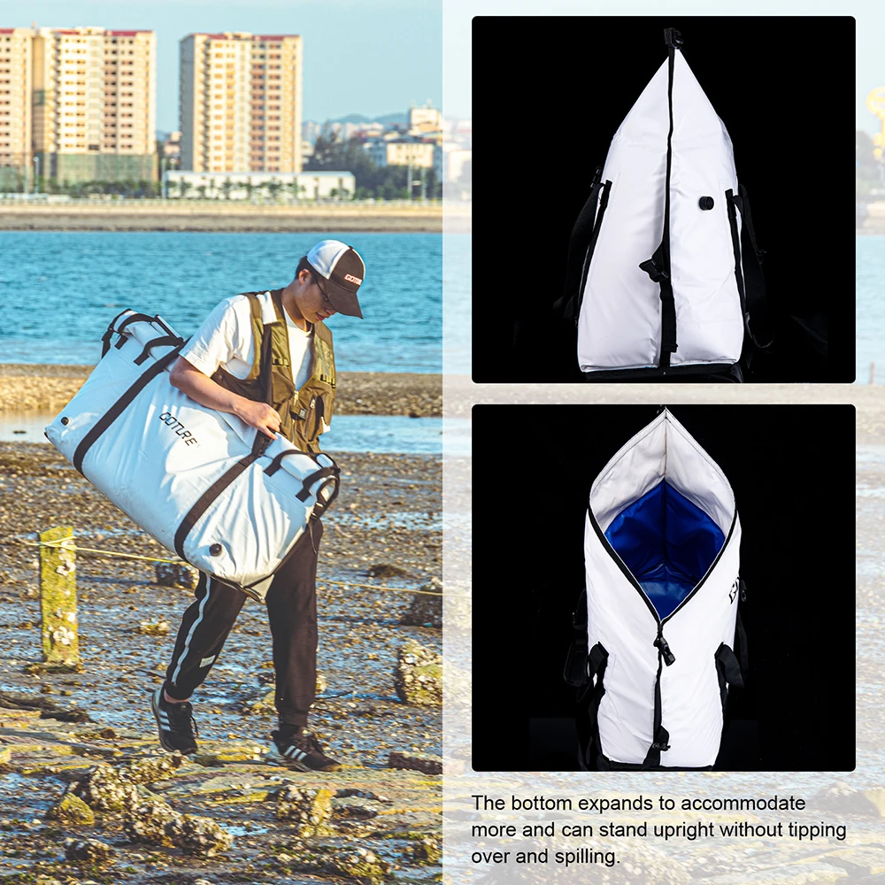 Goture-bolsa de pesca EVA multifuncional portátil, bolsa de hielo para peces vivos al aire libre, contenedor de agua, bolsa de almacenamiento para lavabo, bandolera - imagen 5