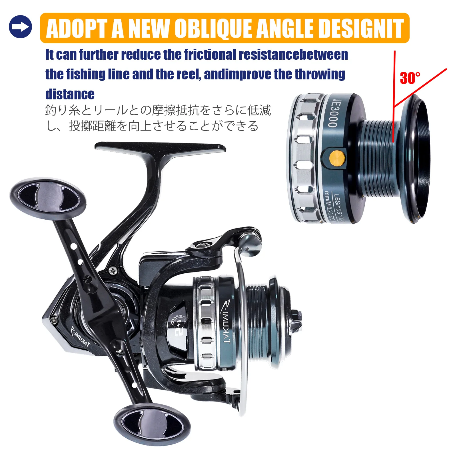 Carrete de Pesca giratorio, rueda de arrastre máximo de 2023: 1, 10KG, rodamiento de acero inoxidable, bobina de Pesca, 5,2 - imagen 5