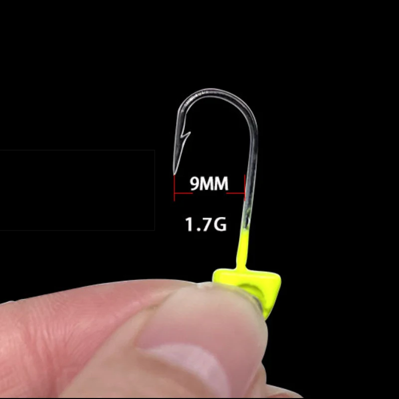 TAKEDO 50 Uds 1,7G anzuelo de plomo con cabeza de pez pesca en raíz anzuelo de pesca en hielo anzuelo con cabeza de anzuelo con gusano suave para cacao - imagen 4