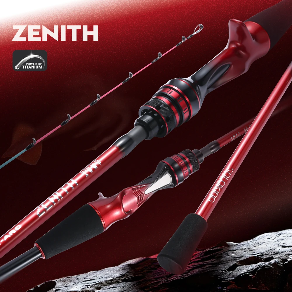 SOLOKING ZENITH Gamer 1,5/1,6/1,7 m MH/H caña de pescar punta de Tianium sepia pulpo pesca fundición calamar barco pesca webfooted
