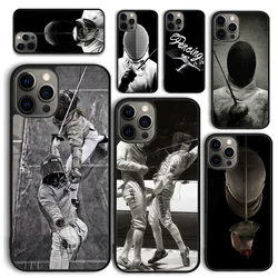 Funda de teléfono deportiva de esgrima para iPhone 17 Air 16 Coque 15 14 12 13 PLUS 11 PRO MAX contraportada Fundas Shell
