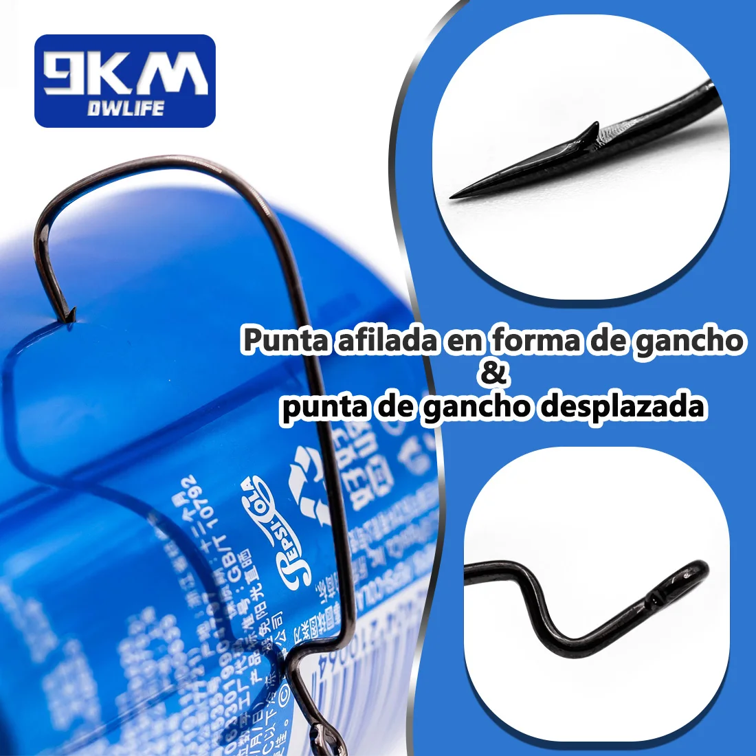 Ganchos Ewg 50 Uds pesca de lubina anzuelos de aparejo Texas anzuelos de pesca de gusanos sin deslocados anzuelos de pesca de agua salada agua dulce 10 ~ 8/0 # - imagen 5