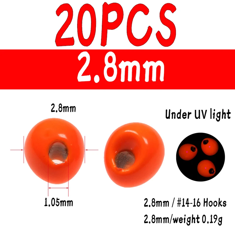 20pcs Orange 2o8mm