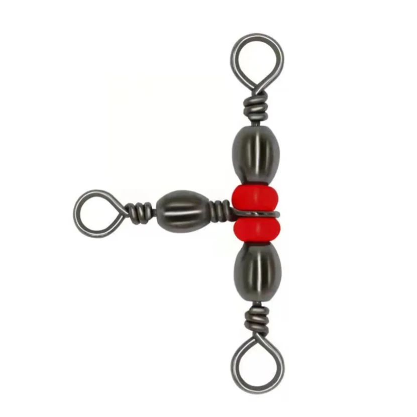 Conector de aparejos de pesca de 3 vías, aparejos de pesca giratorios, barril de línea cruzada, giratorios de línea cruzada Triple para pesca - imagen 3