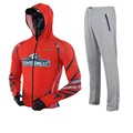 red gray pants