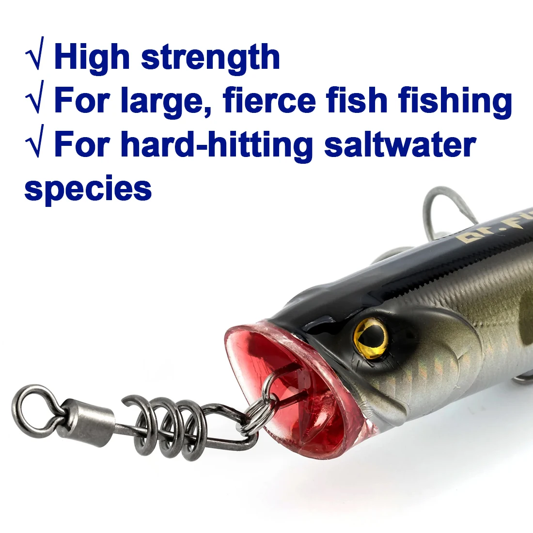 FishTrip-Sacacorchos de pesca de acero inoxidable, giratorio, 25 piezas ~ 100 piezas - imagen 4