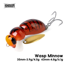 Kingdom Wasp Minnow Señuelo Spinner para Lubina Agua Dulce