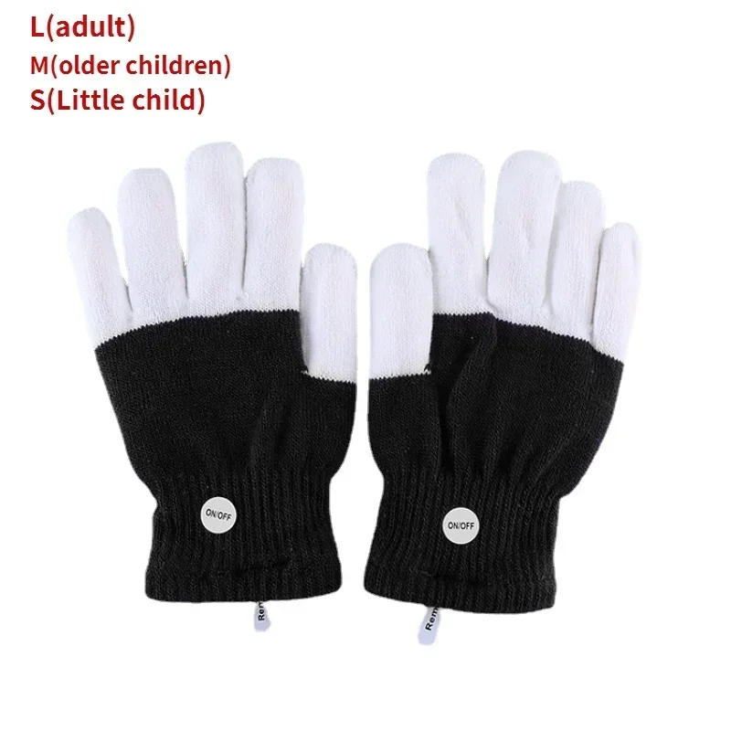 Guantes brillantes mágicos LED creativos para fiesta con Flash, iluminación para la yema del dedo, guantes de rayas, dispositivo luminoso para conducción nocturna al aire libre - imagen 2