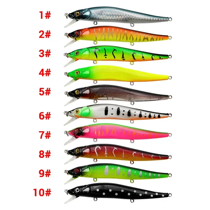 1 Uds. Señuelo de Pesca 11,5 cm/14g Minnow Crankbait Wobblers ojos 3D perca cebo Artificial Lucio carpa cebo de natación Pesca - imagen 5